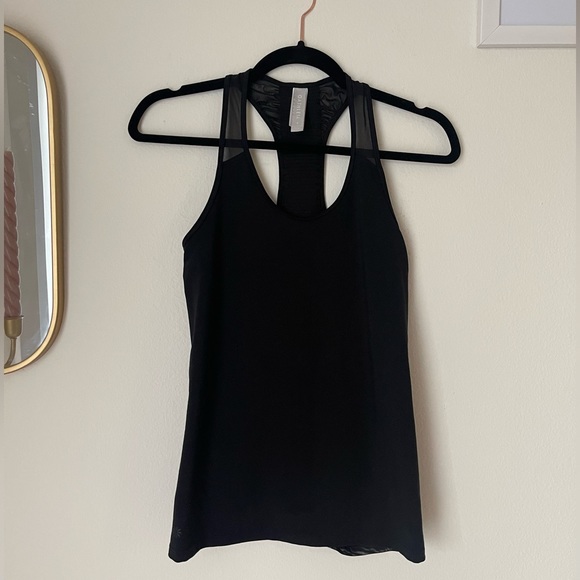 ATHLETA Breezy Ruched Black Tank - Picture 2 of 4